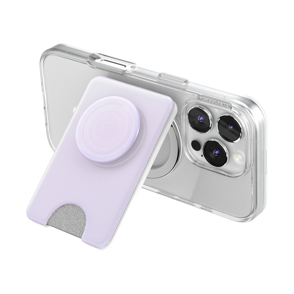 Opalescent White — MagSafe Kick-Out PopWallet+ & Stand - US 38980