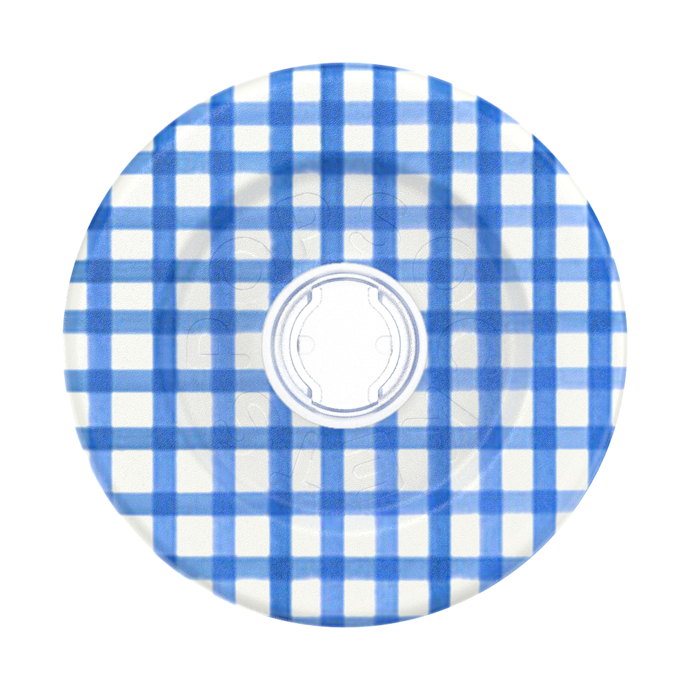 Gingham Blue — MagSafe Round Base - US 10599