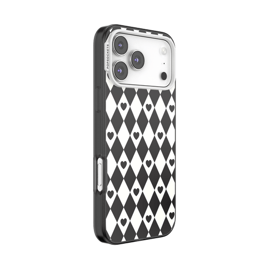 Harlequin Hearts Black — iPhone 17 Pro Max MagSafe Case - US 72716