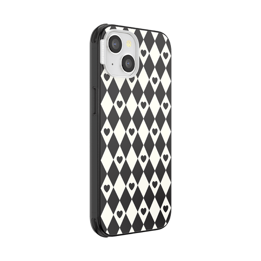 Harlequin Hearts Black — iPhone 14 MagSafe Case - US 15561