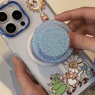 Crackle Reef Printed Sugar Plum — MagSafe PopGrip - US 64443