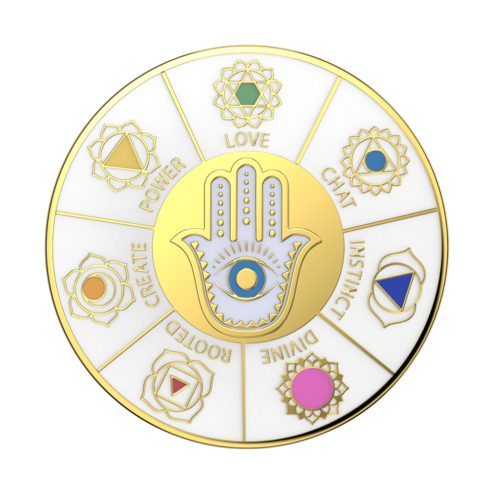 Enamel Spinner Chakras — Adhesive PopGrip - US 74712