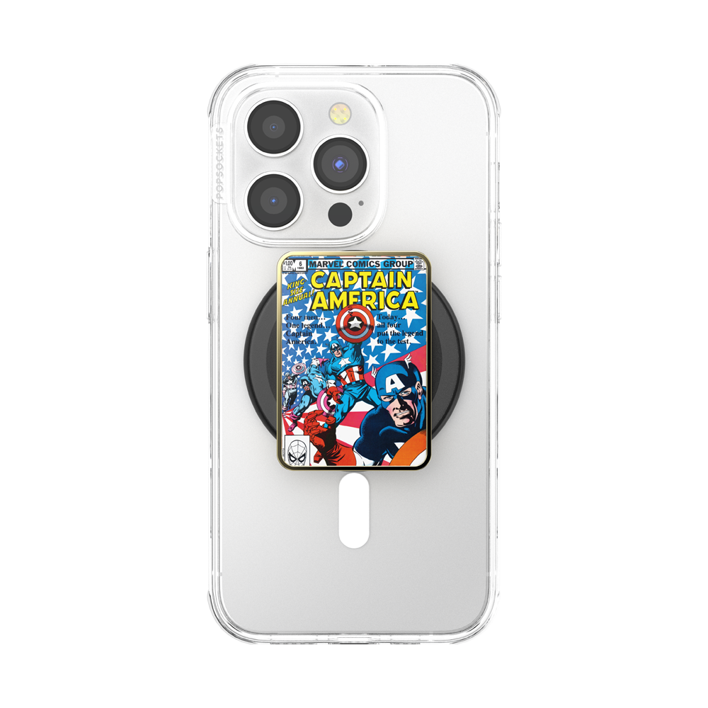 Enamel Captain America Comic Book — MagSafe PopGrip - US 38327