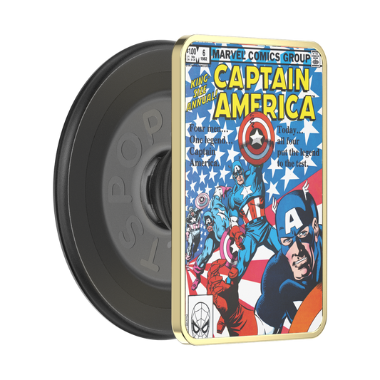 Enamel Captain America Comic Book — MagSafe PopGrip - US 65941