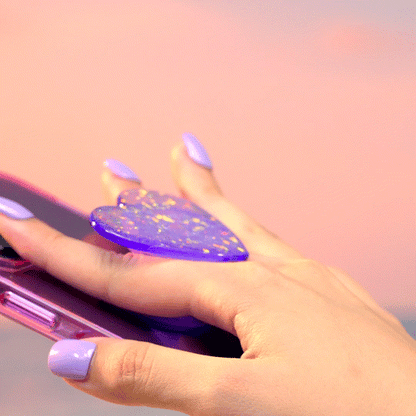 Iridescent Confetti Dreamy Heart — Adhesive PopGrip - US 58379