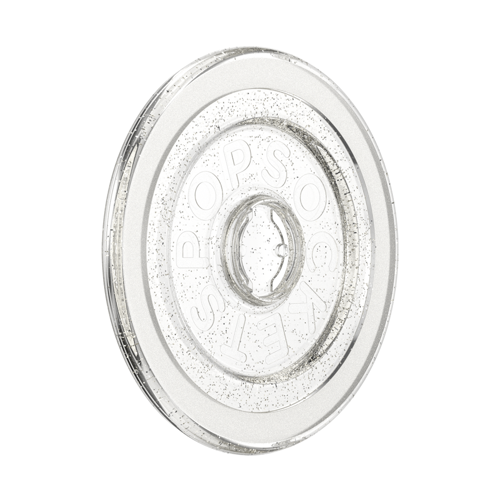 Clear Glitter Silver — MagSafe Round Base - US 20616