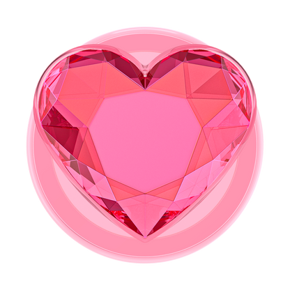 Crystal Heart Neon Pink —  MagSafe PopGrip - US 73127
