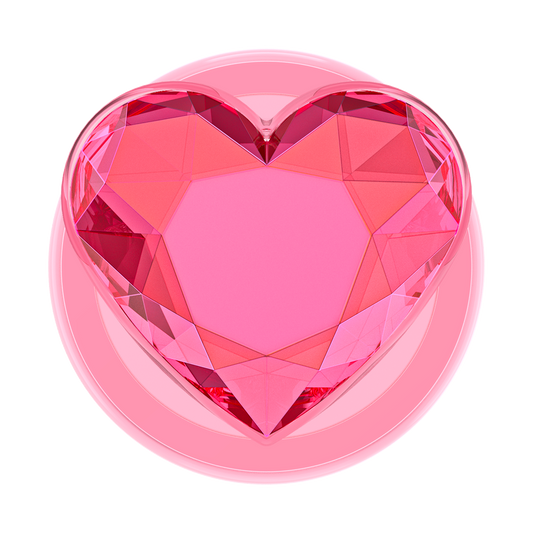 Crystal Heart Neon Pink —  MagSafe PopGrip - US 73127