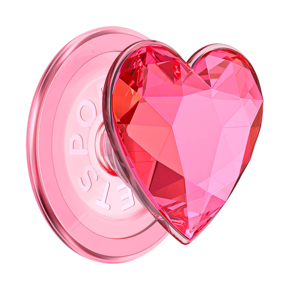 Crystal Heart Neon Pink —  MagSafe PopGrip - US 22391