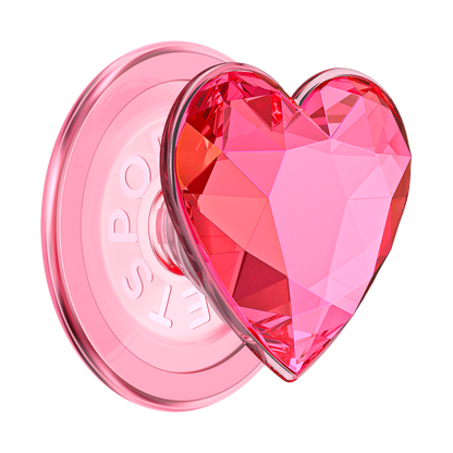 Crystal Heart Neon Pink —  MagSafe PopGrip - US 22391