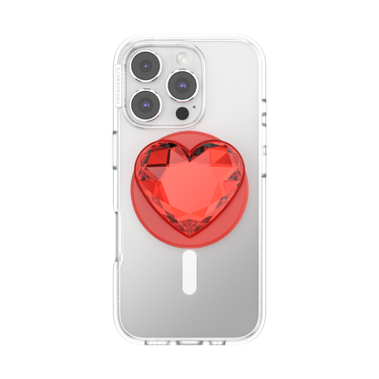 Crystal Heart Rosso —  MagSafe PopGrip - US 26862