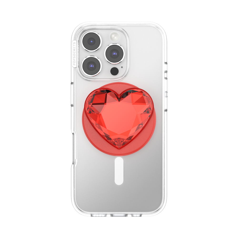 Crystal Heart Rosso —  MagSafe PopGrip - US 79608