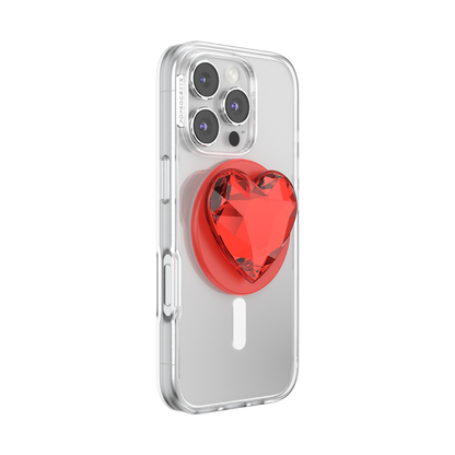 Crystal Heart Rosso —  MagSafe PopGrip - US 79608
