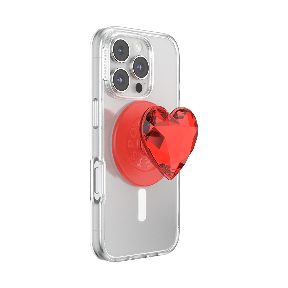 Crystal Heart Rosso —  MagSafe PopGrip - US 79608
