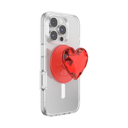 Crystal Heart Rosso —  MagSafe PopGrip - US 79608