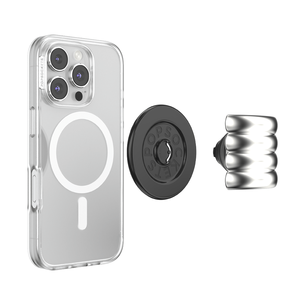 Enamel Puffy Stack Silver —  MagSafe PopGrip - US 83374
