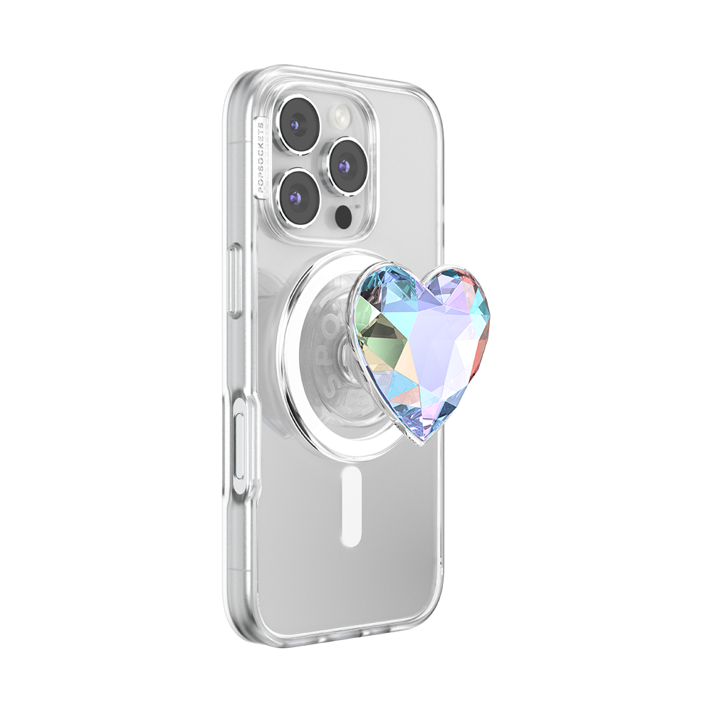 Iridescent Crystal Heart — MagSafe PopGrip - US 18214