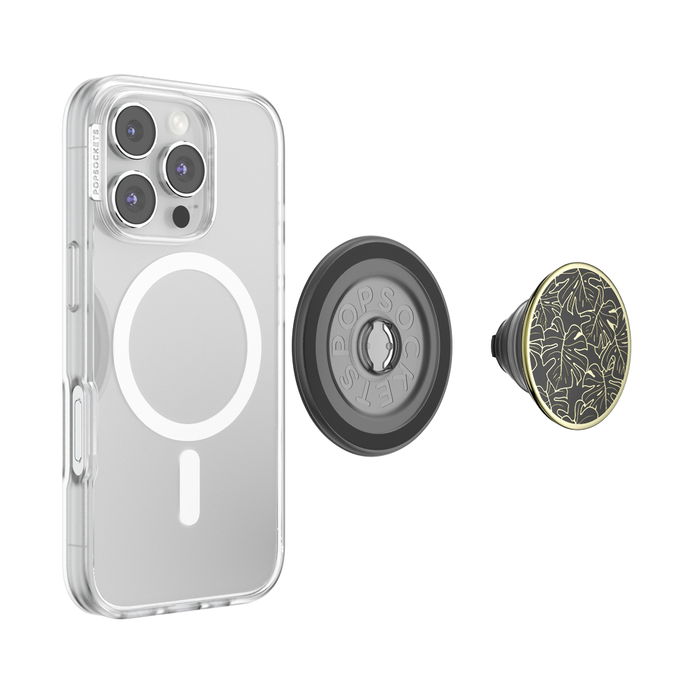 Enamel Monstera Black — MagSafe PopGrip - US 08255