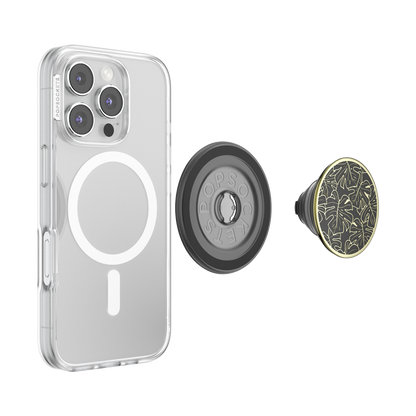 Enamel Monstera Black — MagSafe PopGrip - US 08255