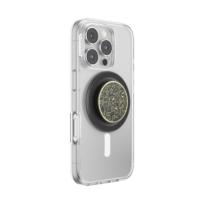 Enamel Monstera Black — MagSafe PopGrip - US 08255