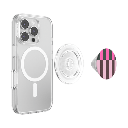 Pop of Pink Stripe — MagSafe PopGrip - US 80012