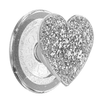 Confetti Heart Silver Sizzle — MagSafe PopGrip - US 72290