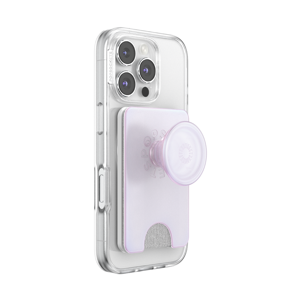 Opalescent White — MagSafe Kick-Out PopWallet+ & Stand - US 08648