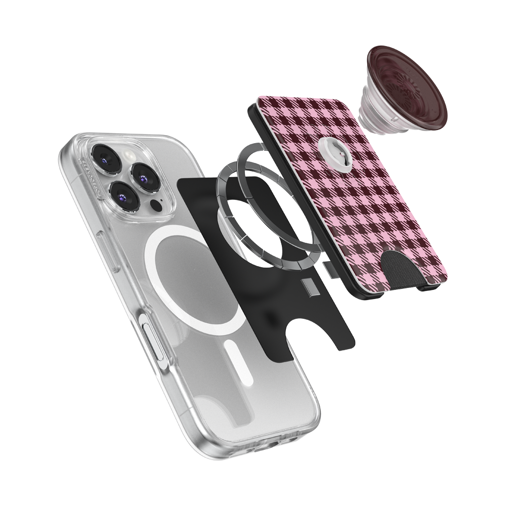 Black Cherry Gingham — MagSafe PopWallet+ - US 21133