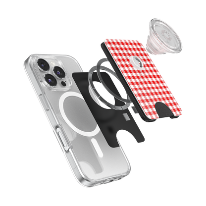 Red Gingham — MagSafe PopWallet+ - US 04765
