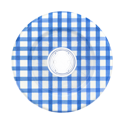 Gingham Blue —  MagSafe Round Base - US 15761