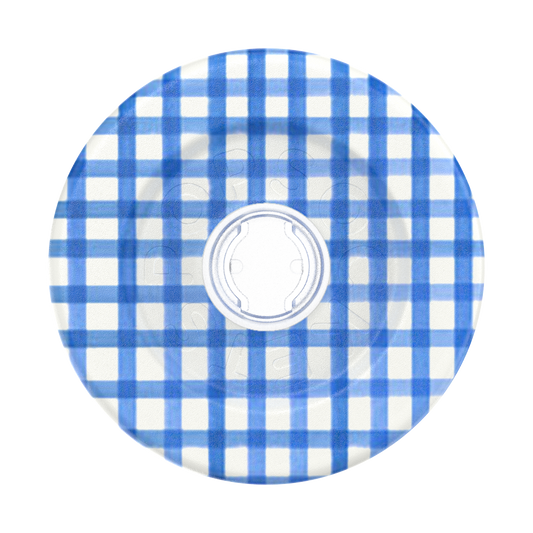 Gingham Blue —  MagSafe Round Base - US 63348