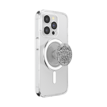Enamel Silver Mandala — MagSafe PopGrip - US 16969