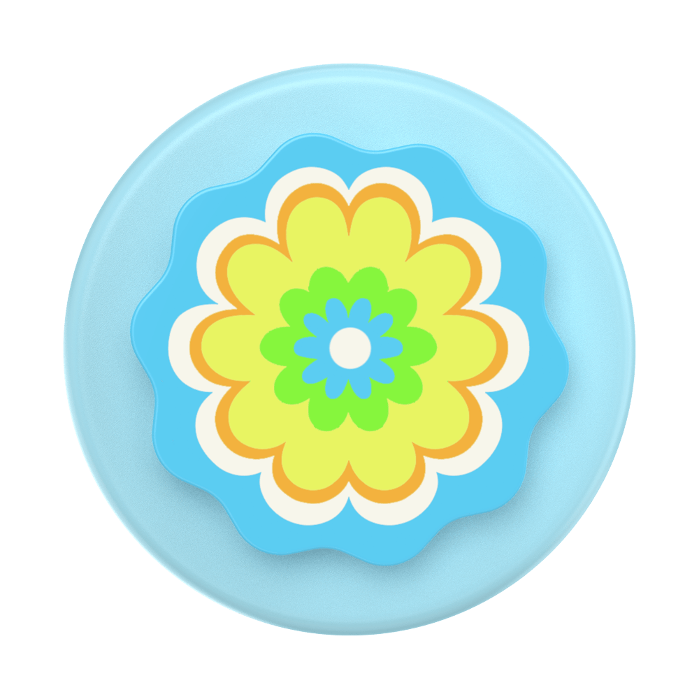 Molded Flower Kaleidoscope Blue — MagSafe PopGrip - US 15973
