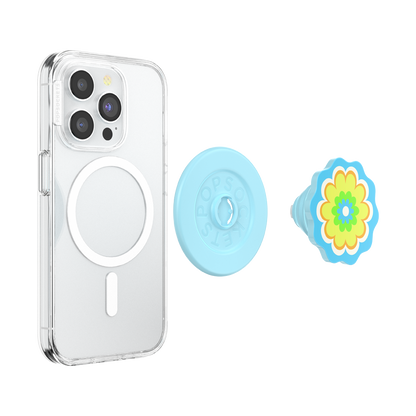Molded Flower Kaleidoscope Blue — MagSafe PopGrip - US 92219