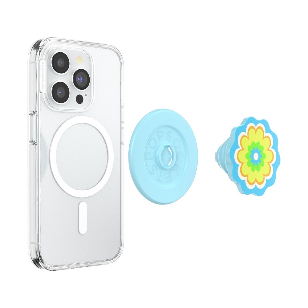Molded Flower Kaleidoscope Blue — MagSafe PopGrip - US 52445