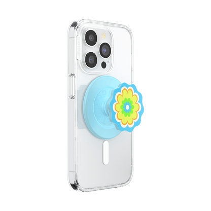 Molded Flower Kaleidoscope Blue — MagSafe PopGrip - US 89278