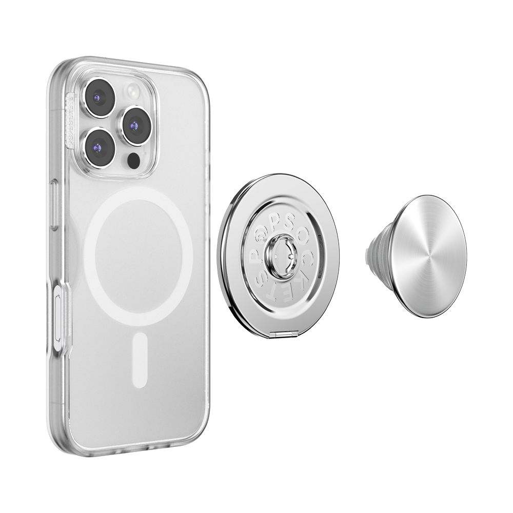 Aluminum Radial Silver —  MagSafe Kick-Out Grip & Stand - US 62630
