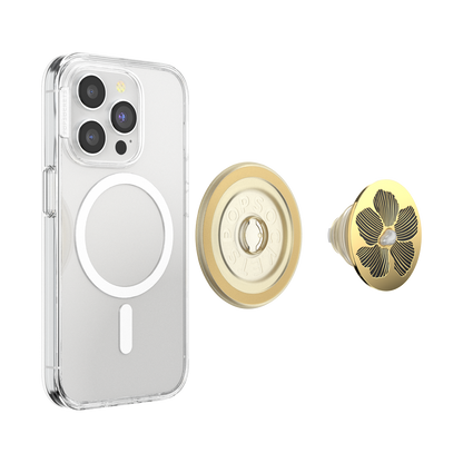 Enamel Mae Flower with Pearl — MagSafe PopGrip - US 23393