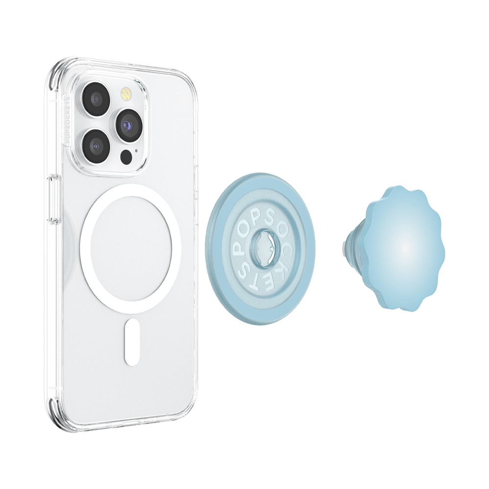 Molded Flower Blue Sigh — MagSafe PopGrip - US 52109