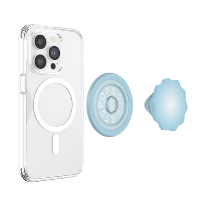 Molded Flower Blue Sigh — MagSafe PopGrip - US 87144
