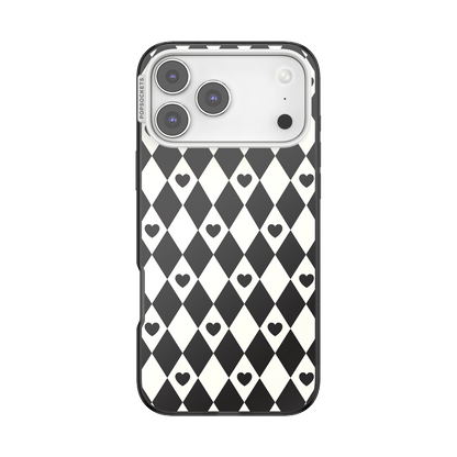 Harlequin Hearts Black — iPhone 17 Pro Max MagSafe Case - US 44568