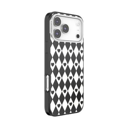 Harlequin Hearts Black — iPhone 17 Pro Max MagSafe Case - US 98778