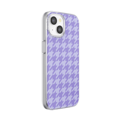 Lilac Houndstooth — iPhone 15 MagSafe Case - US 94538