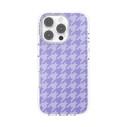 Lilac Houndstooth — iPhone 16 Pro MagSafe Case - US 38028