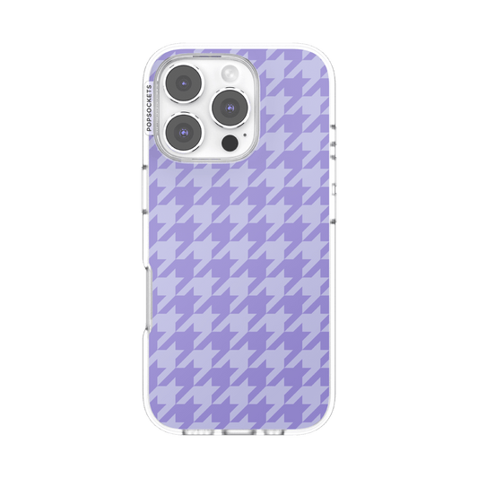 Lilac Houndstooth — iPhone 16 Pro MagSafe Case - US 38028