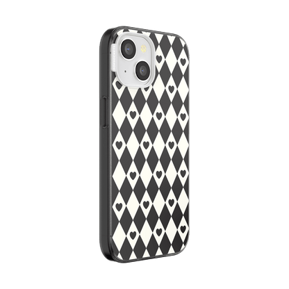 Harlequin Hearts Black  — iPhone 15 MagSafe Case - US 99232