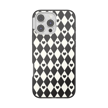 Harlequin Hearts Black — iPhone 16 Pro Max MagSafe Case - US 50597