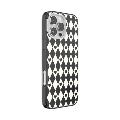 Harlequin Hearts Black — iPhone 16 Pro Max MagSafe Case - US 50597
