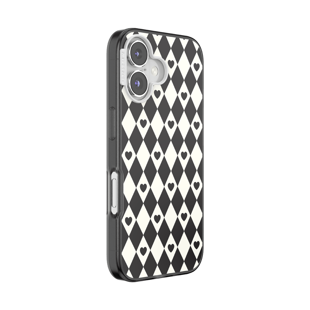 Harlequin Hearts Black — iPhone 16 MagSafe Case - US 60078