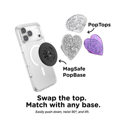 Confetti Heart Silver Sizzle —  PopTop - US 78219